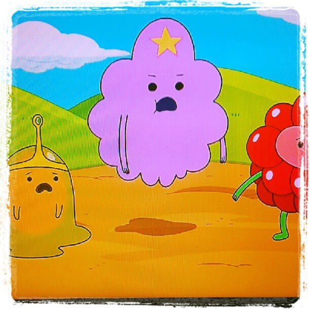 Photo by Nutterbutter with the username @NuttsNButts,  September 27, 2012 at 8:43 PM and the text says '#adventure#time#lsp#lumpy#space#princes#cartoon#network. (Taken with Instagram)'