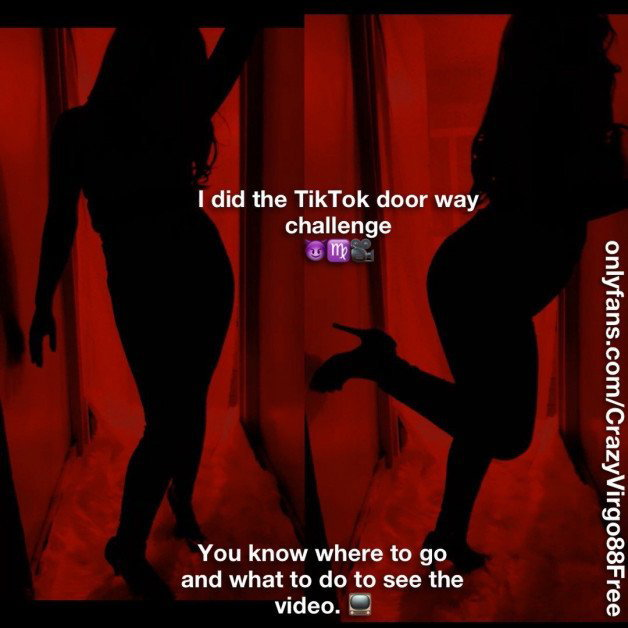 Photo by @36ddds with the username @averyhornyvirgo, who is a star user,  February 2, 2021 at 1:41 PM. The post is about the topic Tumblr refugees and the text says '#tiktokchallenge #tiktok #doorwaychallenge #viralTiktok #ViralVideos #instagram #sexy #36ddds #onlyfans 🆓 http://onlyfans.com/CrazyVirgo88FREE ♍️'