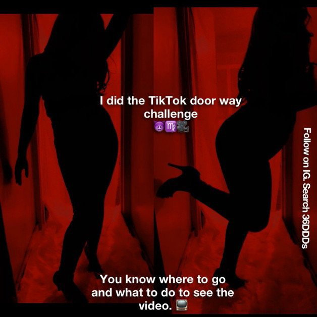Photo by @36ddds with the username @averyhornyvirgo, who is a star user,  February 2, 2021 at 1:41 PM. The post is about the topic Tumblr refugees and the text says '#tiktokchallenge #tiktok #doorwaychallenge #viralTiktok #ViralVideos #instagram #sexy #36ddds #onlyfans 🆓 http://onlyfans.com/CrazyVirgo88FREE ♍️'