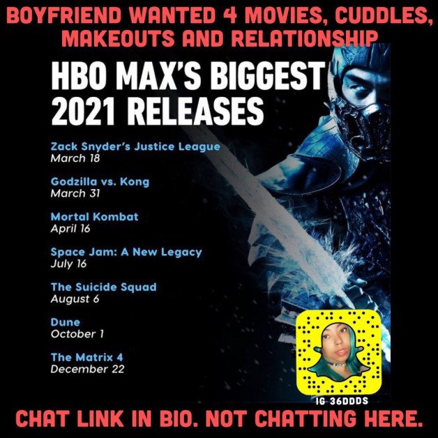 Photo by IG@36dddss with the username @averyhornyvirgo, who is a star user,  March 28, 2021 at 5:17 AM and the text says 'Single, nerdy movie buff looking for a guy to enjoy a lifetime of movies with. ❤️
#boyfriend #single #singleandlooking #hbomax #nerdgirl #nerdygirl #gamergirl #nerd #gamer #nerdy #36ddds #36tripleds #moviebuff #cinephile #movies #moviedates #moviedate'