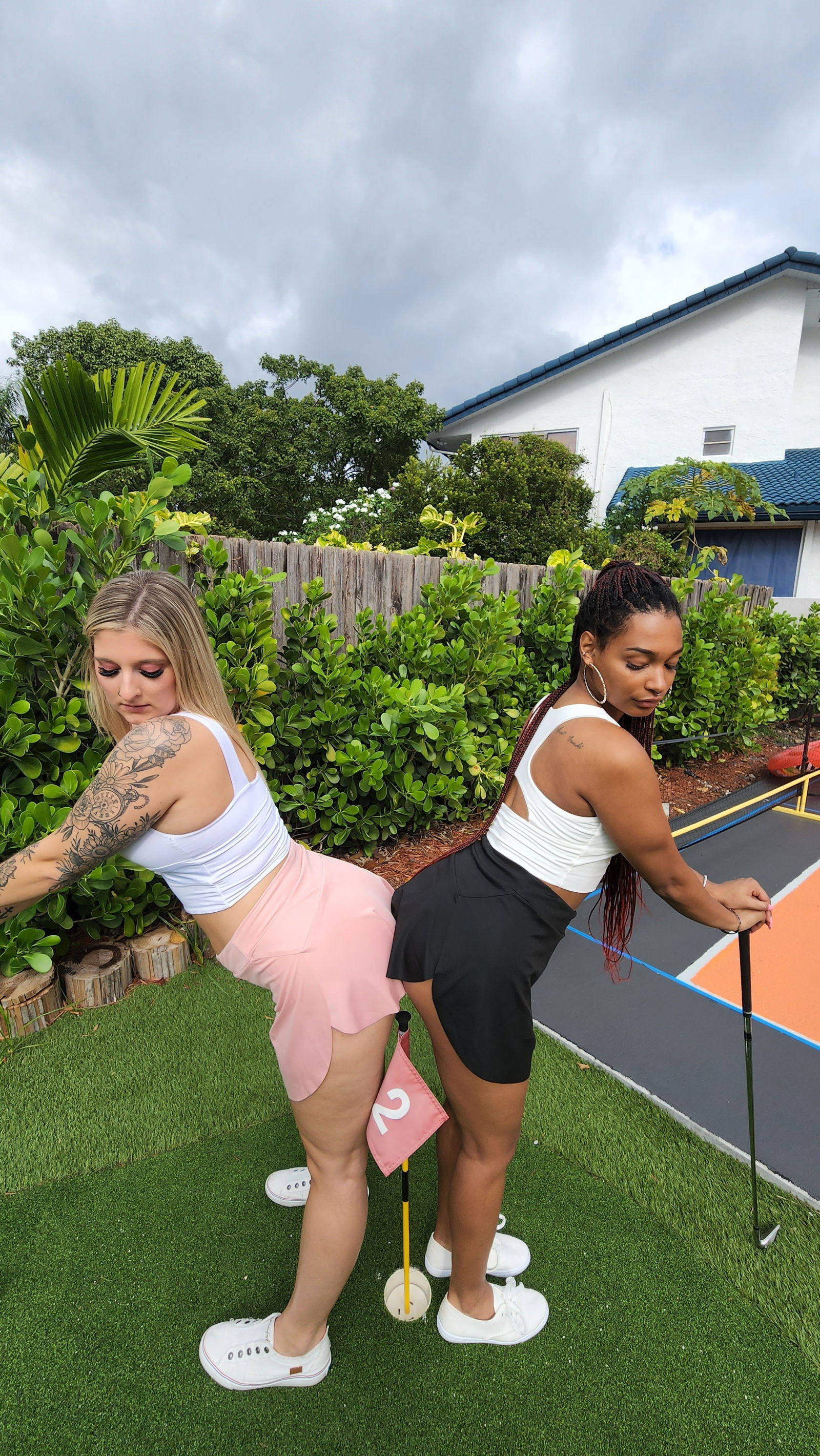 Photo by HotwifeLexiLove with the username @HotwifeLexiLove, who is a star user,  June 3, 2024 at 9:31 PM and the text says '@addisfouche and ai had a little fun before our tee time started today!! 

#sluts #interracial #pawgs #ass'