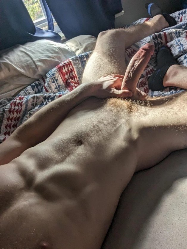 Photo by Loveforman with the username @Loveforman, who is a verified user,  May 22, 2024 at 5:31 PM and the text says 'You walk in on your roomate stroking his cock'