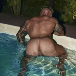 Photo by FilouFitt with the username @FilouFitt, who is a verified user,  March 16, 2024 at 5:09 AM. The post is about the topic Male Muscle Butts and the text says 'Anyone want to help wash my back?
Check out my full site https://xfiloufitt.com/'