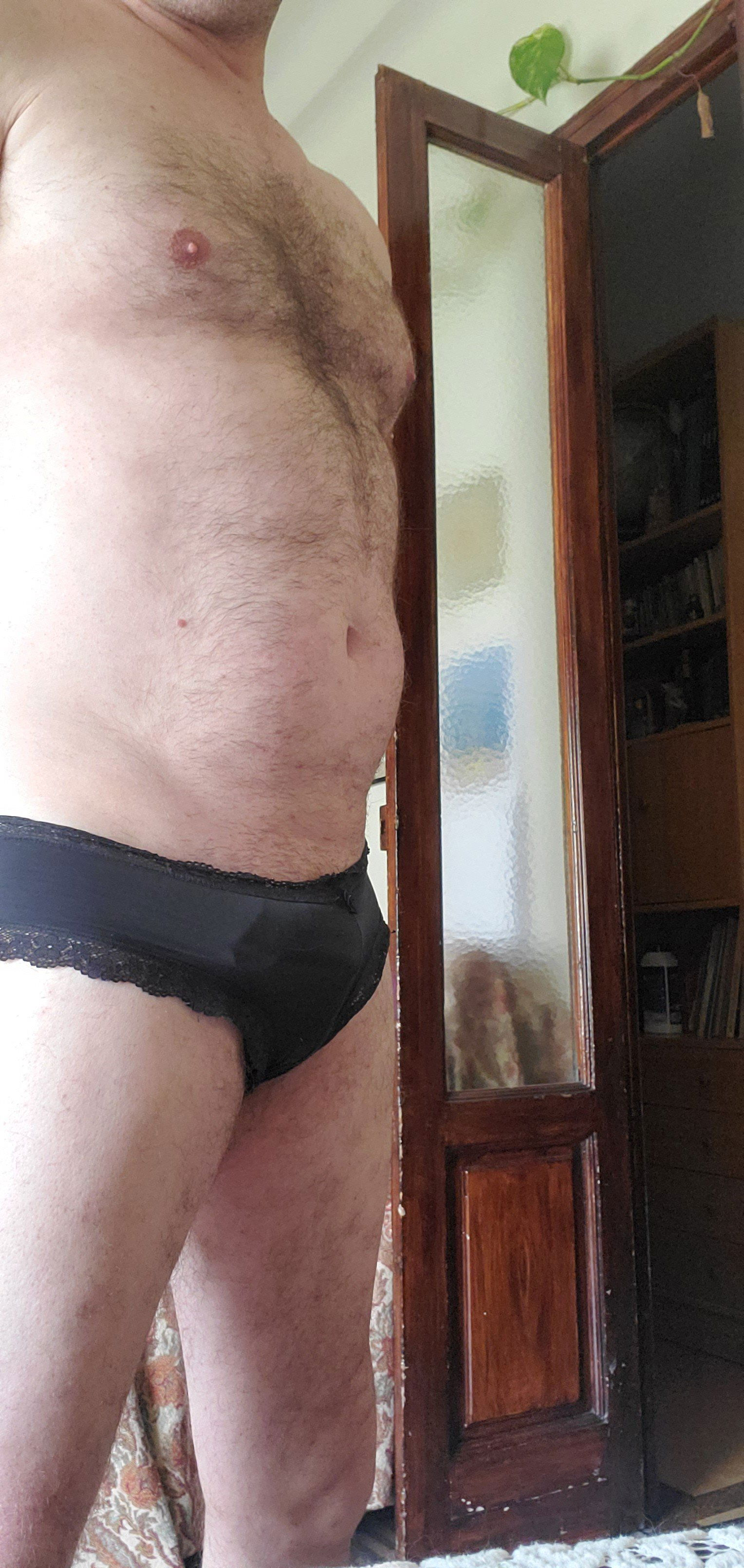 Photo by Herrero123 with the username @Herrero123, who is a verified user,  April 25, 2024 at 8:50 AM. The post is about the topic Panties  for all genders and the text says '#meninpanties'
