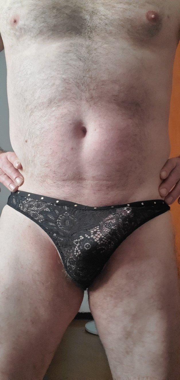 Photo by Herrero123 with the username @Herrero123, who is a verified user,  April 18, 2024 at 10:23 AM. The post is about the topic Panties  for all genders and the text says '#meninpanties'