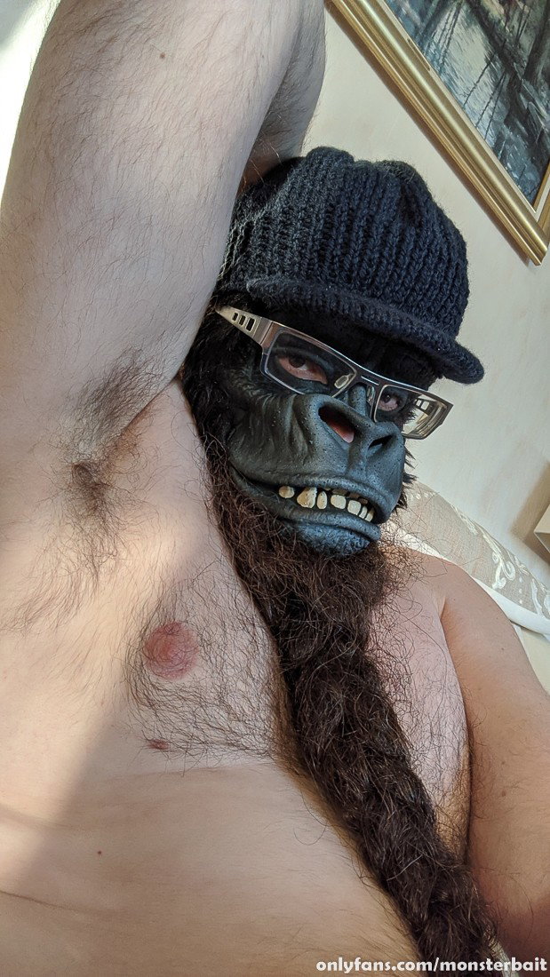 Photo by Monsterbait with the username @Monsterbait, who is a star user,  January 19, 2020 at 4:29 PM. The post is about the topic Masks and the text says '🦍A few new shots in one of my ape masks🍌

#footfetısh #gayporn #maskedmen #gay #mask #monsterbait

More shots from this photo set up at
https://onlyfans.com/monsterbait'