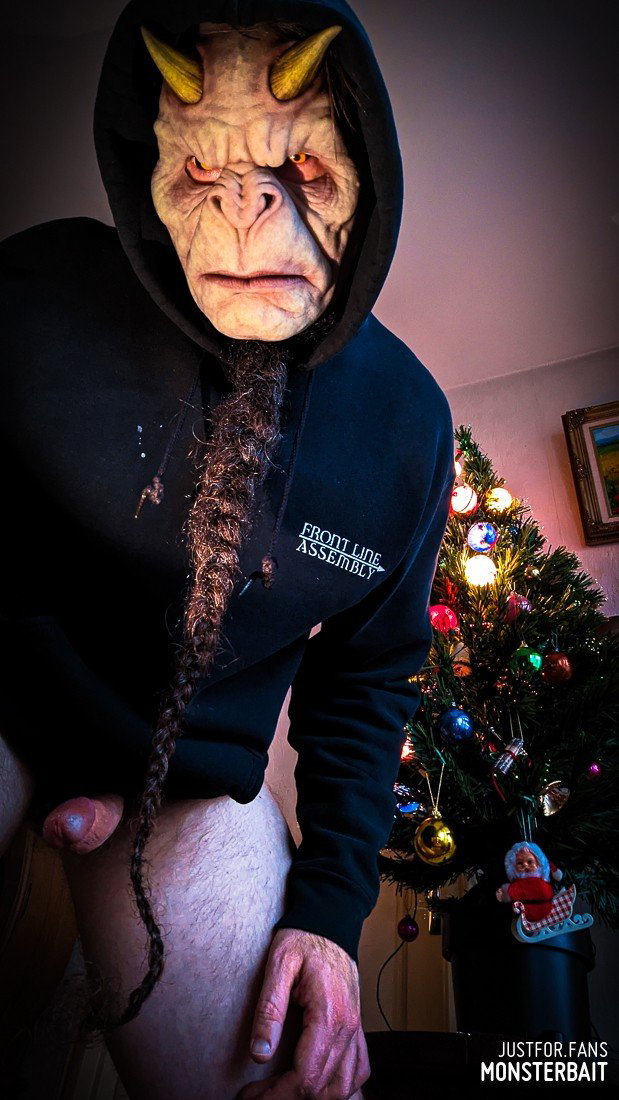 Photo by Monsterbait with the username @Monsterbait, who is a star user,  December 24, 2022 at 9:46 AM. The post is about the topic GayExTumblr and the text says 'Twas the night before Christmas and all through the house....
This demon was coming right under your blouse.

Demonic Xmas photosets and video on our sub pages!

#male #men #man #devil #monster #mask #fetish'