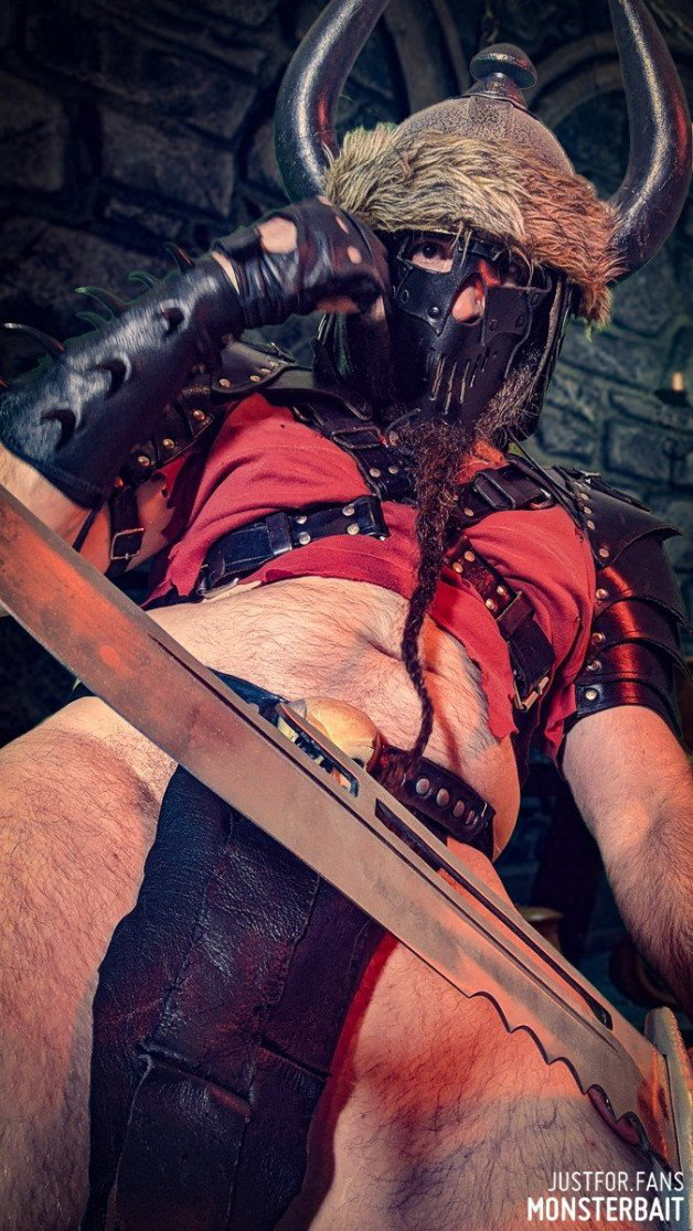 Photo by Monsterbait with the username @Monsterbait, who is a star user,  September 17, 2022 at 3:08 PM. The post is about the topic GayExTumblr and the text says 'The red knight cruises dungeons looking for other leather clad creatures to either keep him company or give a good battle. 

#DungeonParty #Monsterbait #MonsterFucker #pinup #leather #fantasy #cosplay #kink #fetish #warrior #barbarian #male #men #man..'