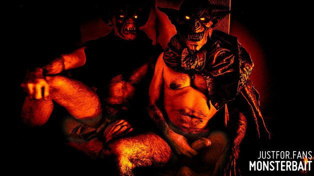 Photo by Monsterbait with the username @Monsterbait, who is a star user,  November 5, 2021 at 3:22 PM. The post is about the topic GayExTumblr and the text says 'The Gargoyle Bros are two devilish monsters that are always up for hunting down heroes, taking prisoners for their evil purpose, or just making mischief. However, when they can't take out their frustrations on tight human holes, they are always eager to..'