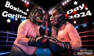 Photo by Monsterbait with the username @Monsterbait, who is a star user,  July 22, 2024 at 2:32 PM. The post is about the topic GayExTumblr and the text says 'It's Boxing Gorilla Day and Monsterbait is facing the fight of his life. He's gonna need all the help he can get.

Luckily.... there's an ape for that.

Ape and MB train and spar in this new set of photos - just in time for this years main event!..'