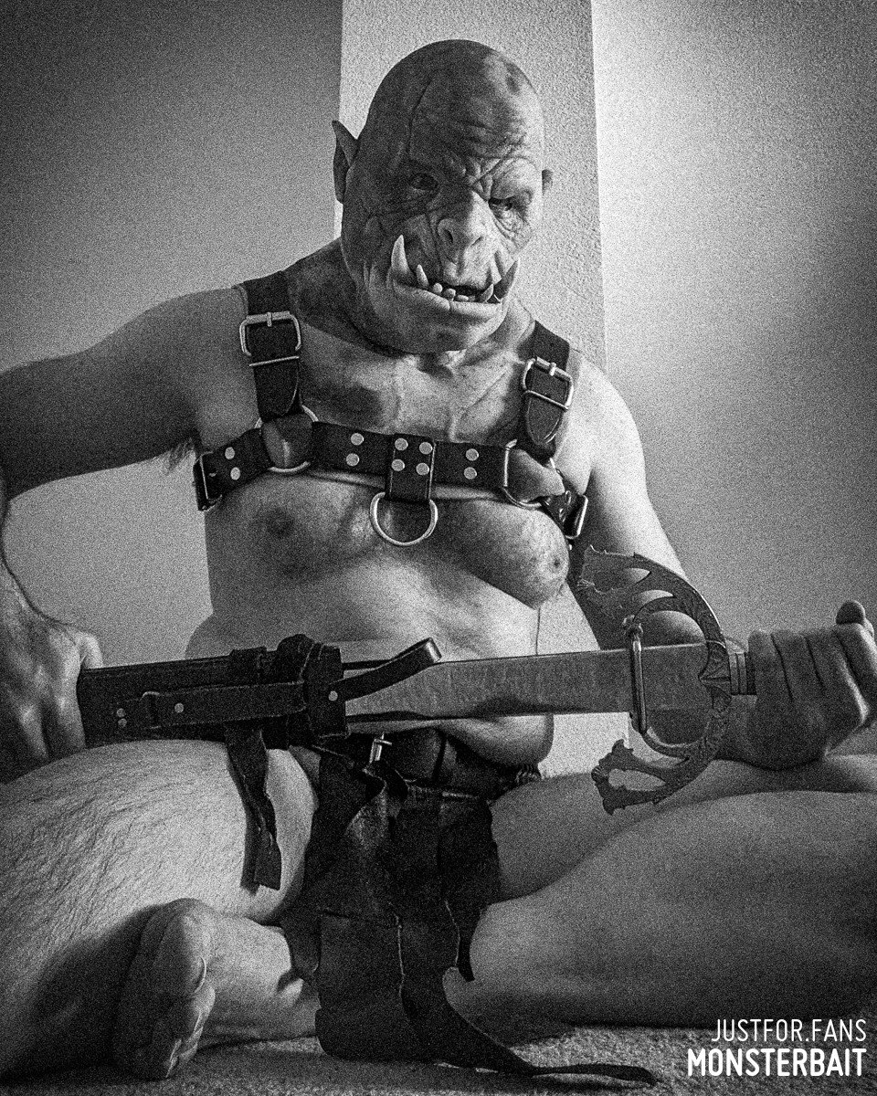 Watch the Photo by Monsterbait with the username @Monsterbait, who is a star user, posted on March 28, 2022. The post is about the topic GayExTumblr. and the text says 'Orc me daddy! 
More shots up for subscribers! 

#orc #ogre #monster #ork #mask #men #male #gay #man #pinup #leather #kink #fetish #cosplay #warrior #barbarian'