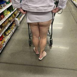 Photo by Foxywifey1975 with the username @Foxywifey1975, who is a verified user,  April 20, 2024 at 12:12 AM. The post is about the topic Flashing in Public and the text says 'Had to grab some groceries so a little pic from the shopping trip'