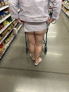 Photo by Foxywifey1975 with the username @Foxywifey1975, who is a verified user,  April 20, 2024 at 12:12 AM. The post is about the topic Flashing in Public and the text says 'Had to grab some groceries so a little pic from the shopping trip'