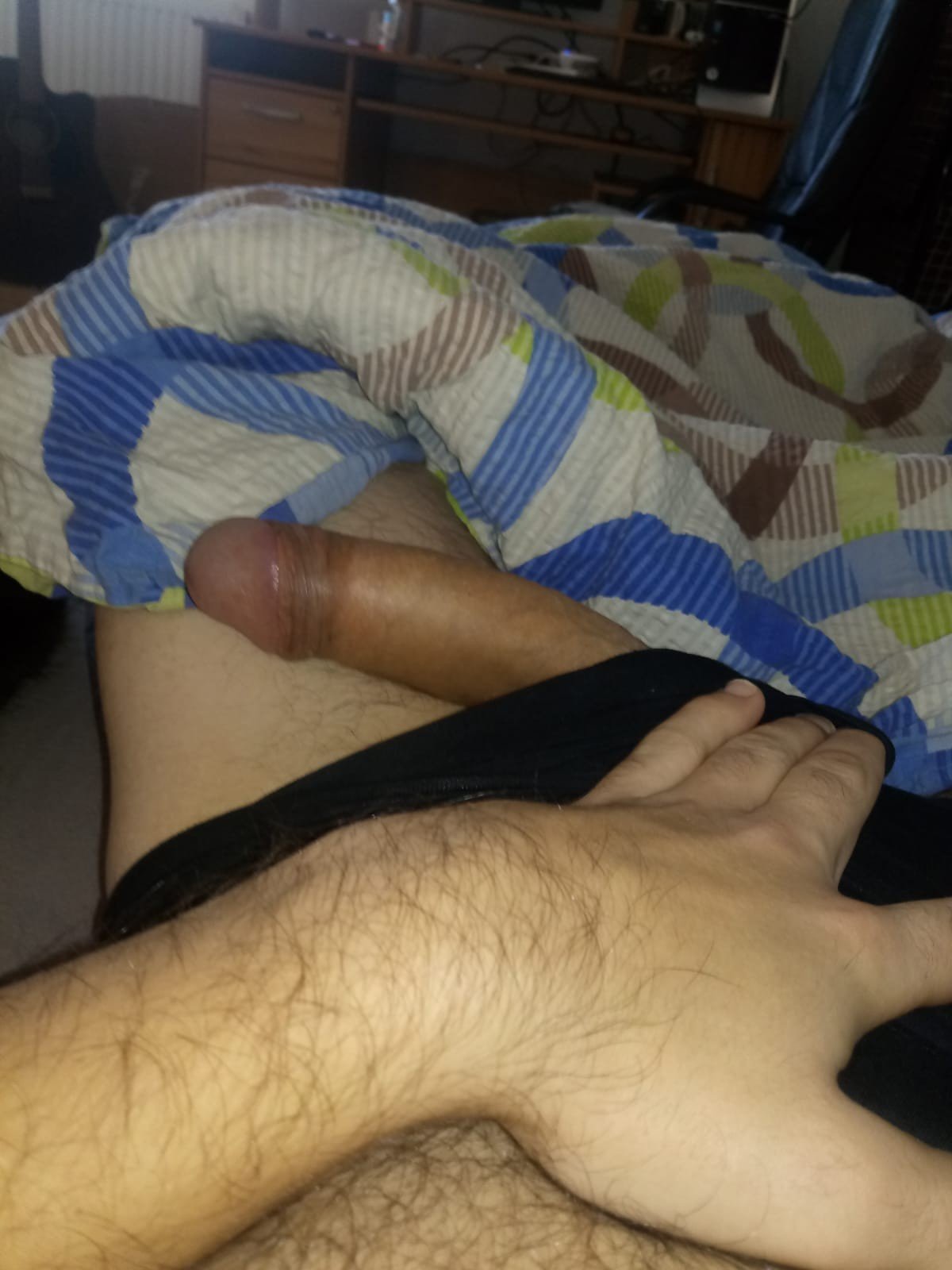 Album by Foxhound89 with the username @Foxhound89, who is a verified user,  September 25, 2024 at 7:15 PM. The post is about the topic Dick and the text says 'Morning wood raised it´s head'