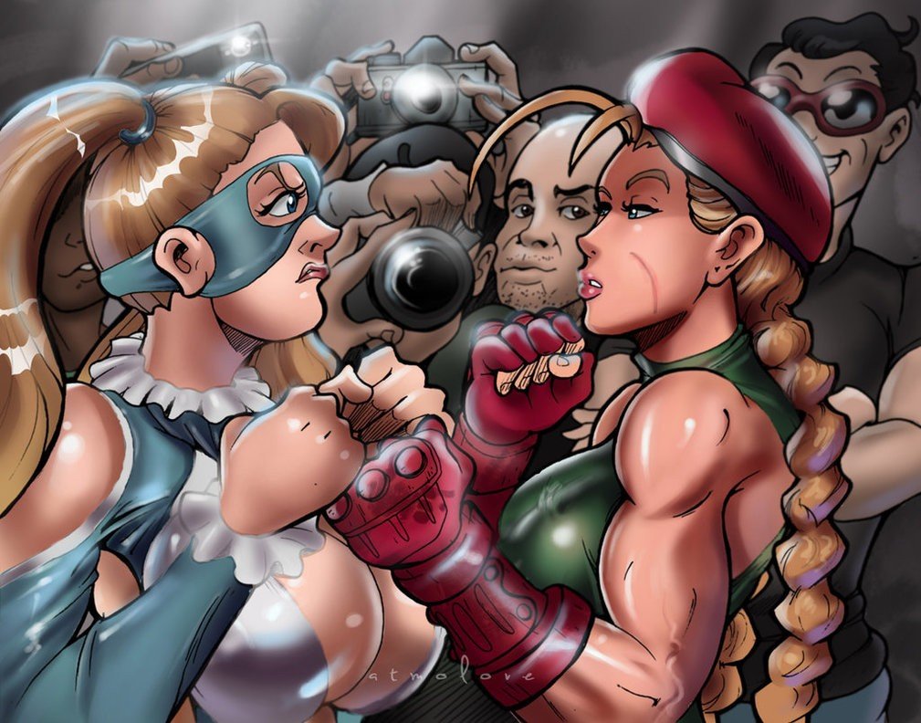 Photo by cssdude with the username @cssdude,  October 2, 2018 at 6:17 PM and the text says 'Pay-per-view Face Off!by Atmo-Art



#capcom #streetfighterfanart #cammy #cammystreetfighter #fightinggames #fists #rainbowmika #streetfighter'