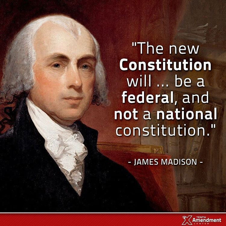 Photo by Ron with the username @rft161355,  October 11, 2016 at 2:08 AM and the text says 'tenthamendmentcenter:

“Each State, in ratifying the Constitution, is considered as a sovereign body, independent of all others, and only to be bound by its own voluntary act. In this relation, then, the new Constitution will, if established, be a..'