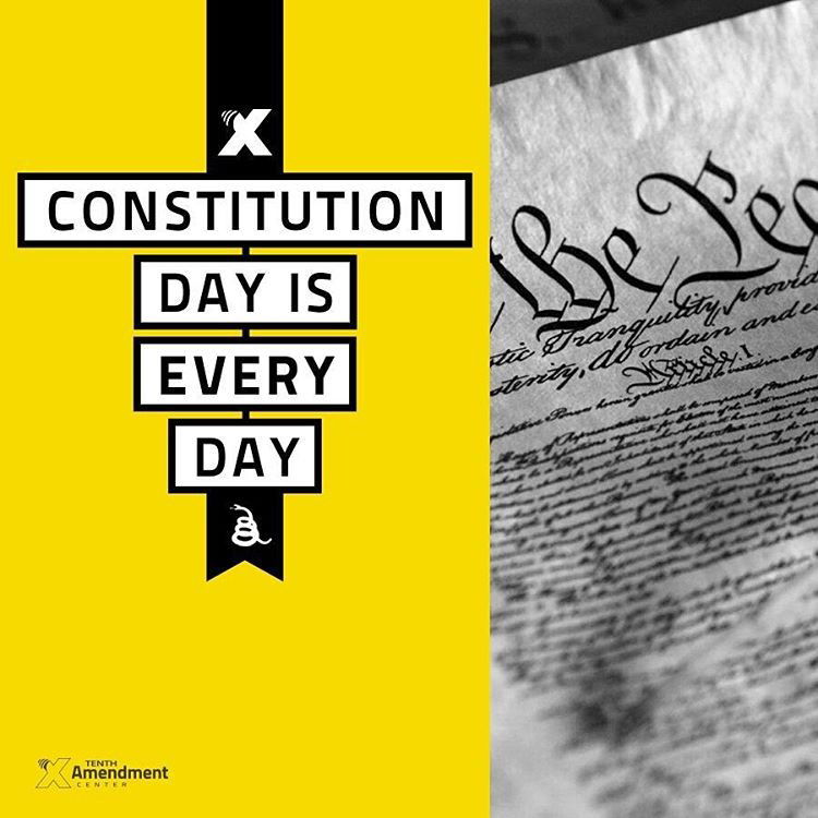 Photo by Ron with the username @rft161355,  October 11, 2016 at 2:06 AM and the text says 'tenthamendmentcenter:

For us, #ConstitutionDay isn’t about #constitution trivia one day a year. It’s every day.

And then there’s this: In 2004, the President signed an unconstitutional federal act, with an unconstitutional federal mandate, to..'