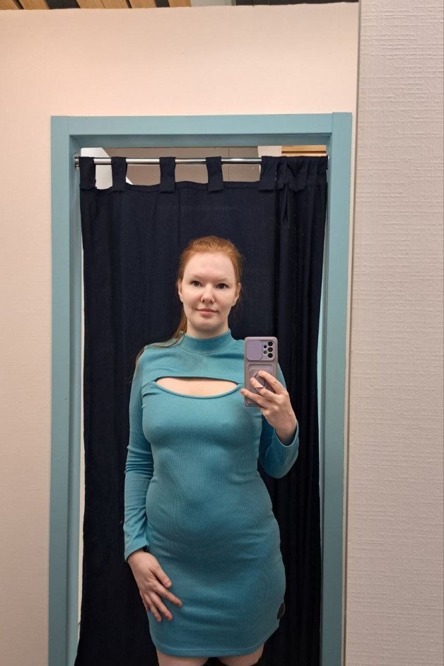 Photo by Lady inari with the username @Ladyinari, who is a star user,  May 11, 2024 at 10:00 AM. The post is about the topic Mirror Selfies and the text says 'I have a new dress 😁 Like it?'
