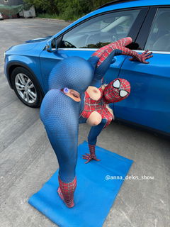 Photo by annadelosshow with the username @annadelosshow, who is a star user,  July 10, 2024 at 2:01 AM. The post is about the topic Cosplay Cuties and the text says 'have you ever seen a spiderwoman? 👻'