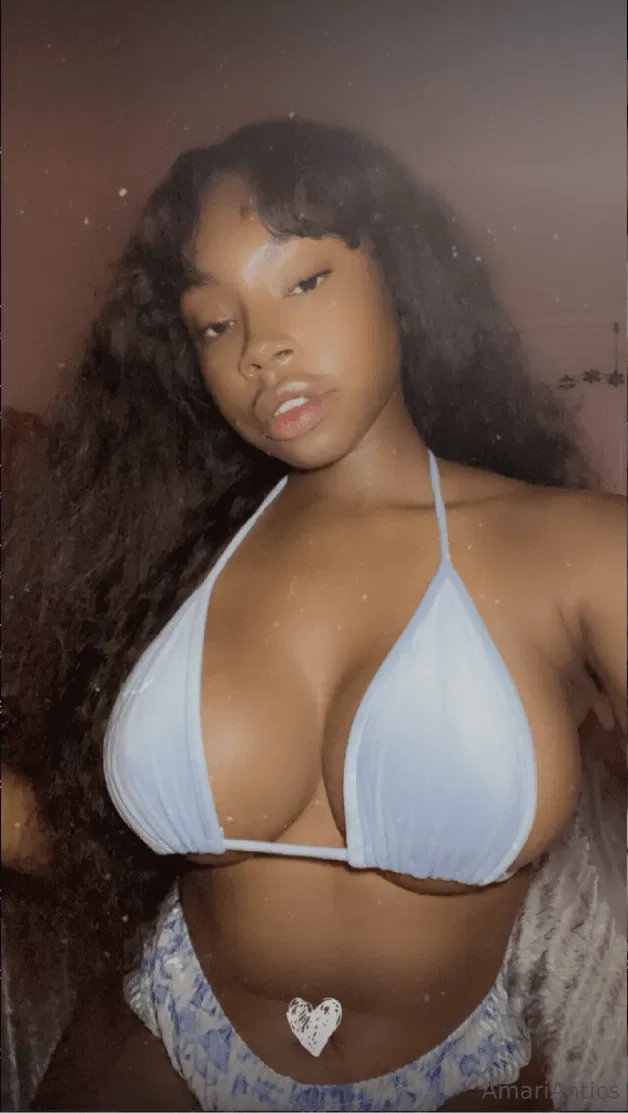 Photo by Amari #1 NAUGHTY ANGEL with the username @amariantics, who is a star user,  July 18, 2024 at 3:05 PM. The post is about the topic Ebony-girls and the text says 'What’s your favorite pic I’ve posted in the past week? It’s good to know what you like 😍'