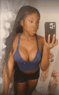 Photo by Amari #1 NAUGHTY ANGEL with the username @amariantics, who is a star user,  June 26, 2024 at 3:00 PM. The post is about the topic Ebony and the text says 'Tell me something naughty in the comments... 😘'