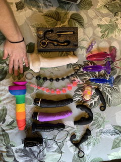 Album by Lord Mikaelys with the username @LordMikaelys, who is a verified user,  June 22, 2024 at 12:15 PM. The post is about the topic dildo sex-toys vibromasseur gode godemichet and the text says 'my personsl collectuon. hand for scale!
#gay #bottom #vibrator #dildo #plug #anal #beads'