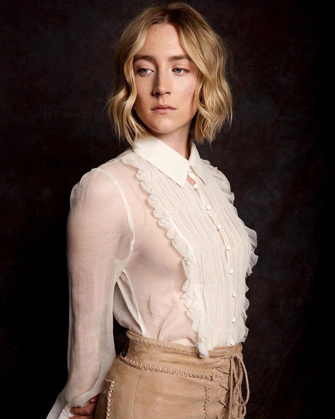 Photo by Nemmy with the username @nerminakulaglic, who is a verified user,  January 24, 2020 at 10:27 AM. The post is about the topic GlamourArtCelebs and the text says 'Saoirse Ronan #SaoirseRonan'