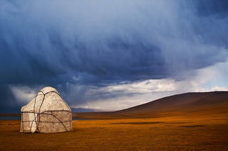 Photo by OneLibertine with the username @OneLibertine,  July 26, 2014 at 8:16 PM and the text says 'archatlas:

Son Kul Reggie de With
Son Kul is a mountain lake in the Central Tian Shan range, virtually in the centre of Kyrgyzstan. One translation of the name is «The Last Lake»'