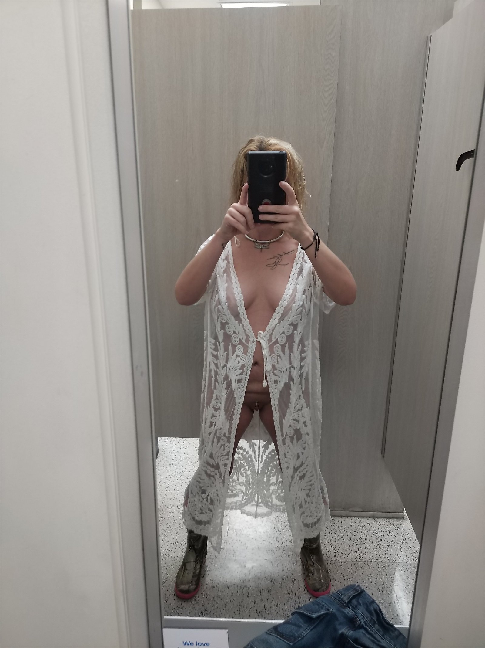 Photo by Lookingfor39 with the username @Lookingfor39,  June 23, 2019 at 1:33 AM. The post is about the topic Share your sexy wife and the text says 'A lil dressing rm show.
Babygurl 😍 😘'