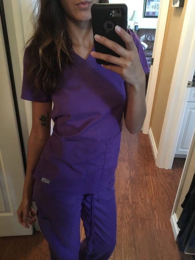 Watch the Photo by Ashtondm with the username @Ashtondm, posted on August 22, 2017 and the text says 'sexonshift:

#sexynurse #scrubs #onoff 

Lovely'