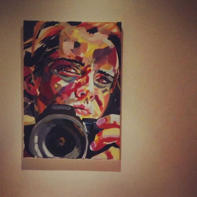 Photo by leviathan0999 with the username @leviathan0999,  February 2, 2014 at 1:37 AM and the text says 'emmawatsonupdates:


Emma Watson&rsquo;s painting.

I know I’m going to be asked about it so, yes, as in painted by Emma. Emma painted by Emma. For sure.
Credit picture to Anna Holmes.

I love this!'