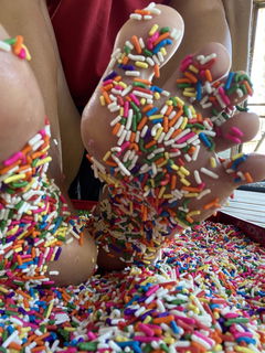 Photo by MadsMunro with the username @MadsMunro, who is a verified user,  September 18, 2024 at 2:05 PM. The post is about the topic Sexy Feet and the text says 'who doesn't love sprinkles on their dessert?!?

If you desire more of me, follow me here
 👉🏻 https://fans.ly/madsmunro

#feet #footfetish #food #toes'