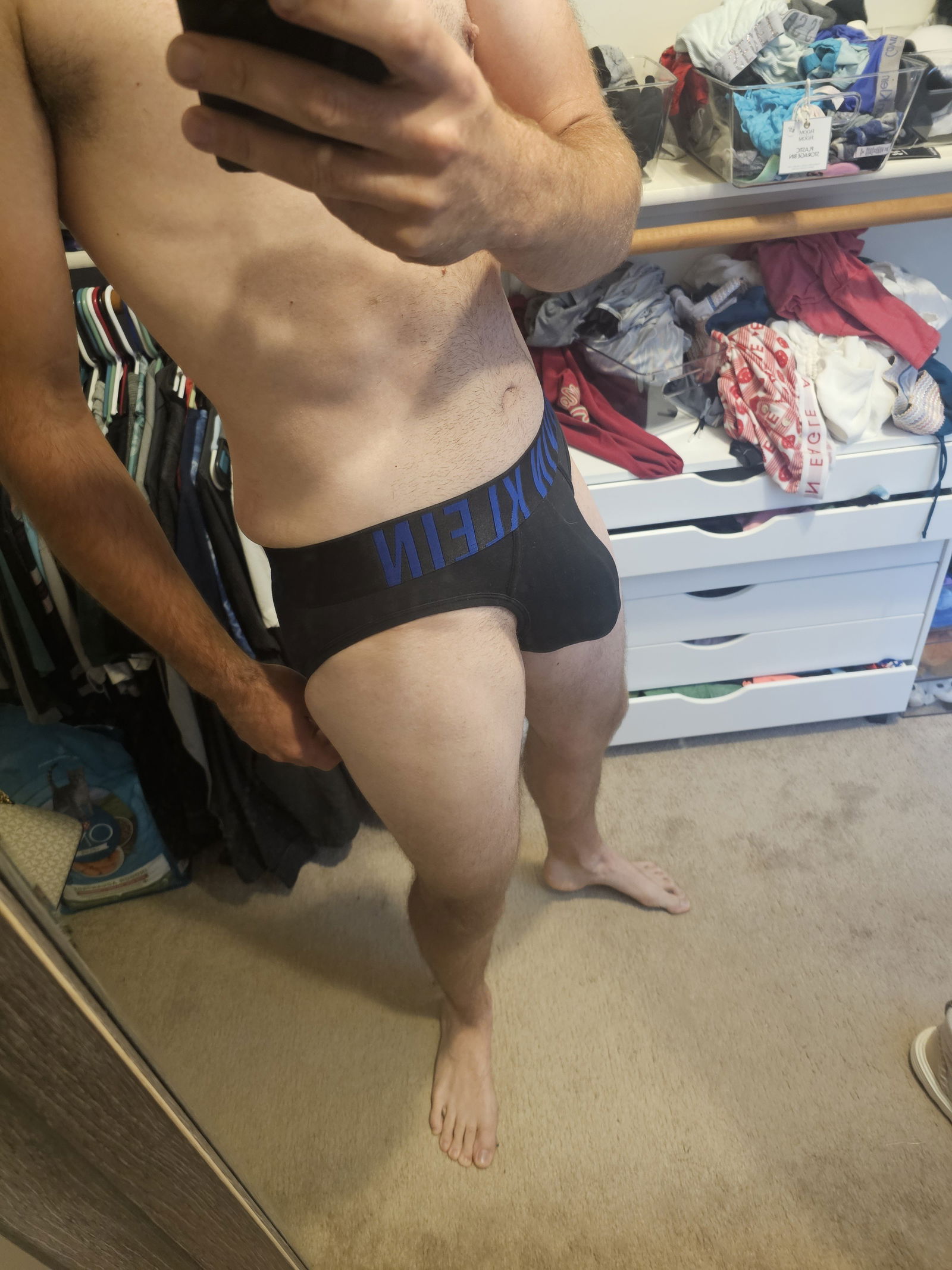 Album by UnderwearBoy with the username @Codylamar19, who is a verified user,  August 6, 2024 at 12:02 PM. The post is about the topic Gay Boxers and Briefs and the text says 'good morning from me and my Calvin&#039;s and my little bulge!!!!'