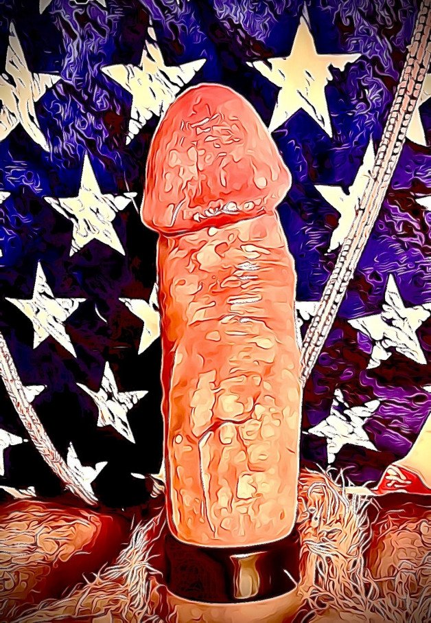 Photo by Kontol2 with the username @Kontol2, who is a verified user,  October 7, 2024 at 8:32 PM. The post is about the topic Patriotic Americans and the text says 'Patriotic #cock #flag'