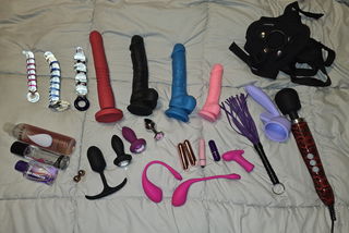 Photo by Jeoboobs with the username @Jeoboobs, who is a verified user,  September 3, 2024 at 5:34 AM. The post is about the topic My sex toys and the text says '#jeoboobs #mysextoys #selfcare #playtime

I love having so many options! My birthday is coming up, I wonder what fun new toy I'll add to my toy box 😈'