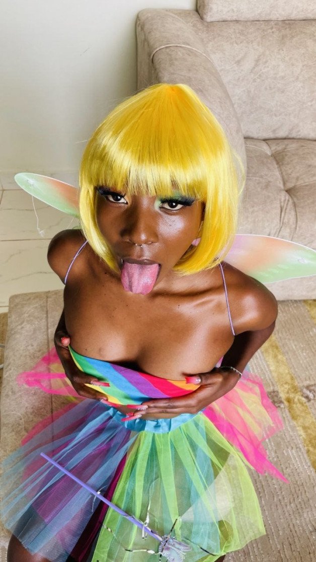 Photo by Midnight Kali with the username @kaliebony, who is a star user,  October 8, 2024 at 2:42 AM. The post is about the topic Amateurs and the text says 'Сome up with a caption for the photo❤️‍🔥 
P.S.  and cum in my mouth👅🤤
#tounge #sexygirl'