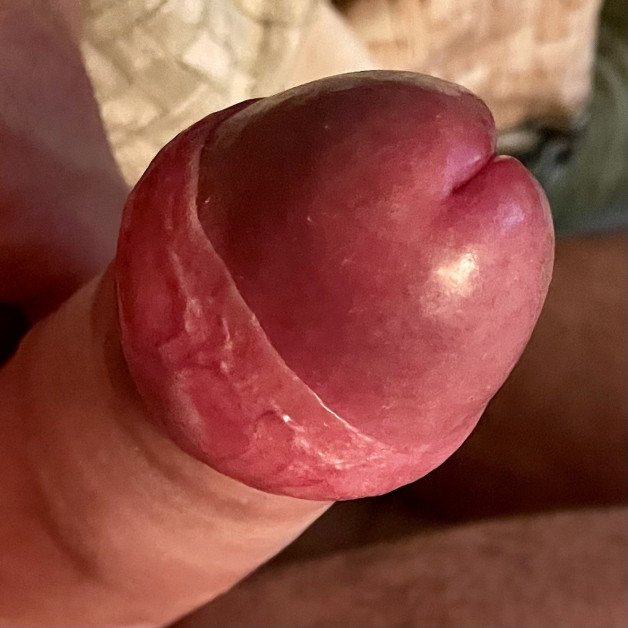 Photo by LegsworldLover with the username @LegsworldLover, who is a verified user,  September 17, 2024 at 6:02 PM. The post is about the topic Cocks Up-Close and Personal and the text says 'Gently pulling back my foreskin!'