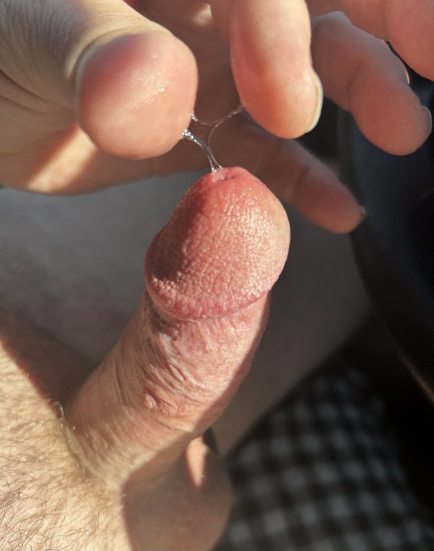 Photo by Funguy619 with the username @Funguy619, who is a verified user,  September 30, 2024 at 4:59 AM. The post is about the topic Precum and the text says 'precum sticky fingers 🍆💧'