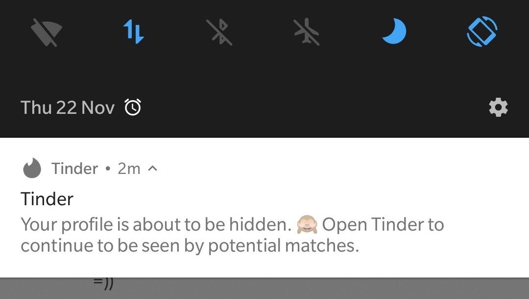 Photo by Tudor Bold with the username @TudorBold,  November 22, 2018 at 8:11 PM and the text says 'Holy fuck, I haven't used Tinder in ages! 

Do you use a dating app? Which one?'