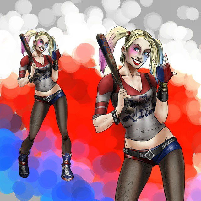 Photo by thejarett with the username @thejarett,  May 16, 2015 at 10:40 PM and the text says 'Suicide Squad Harley Quinn #harleyquinn #art #drawing #dccomics #dc #harley #joker #batman #suicidesquad'