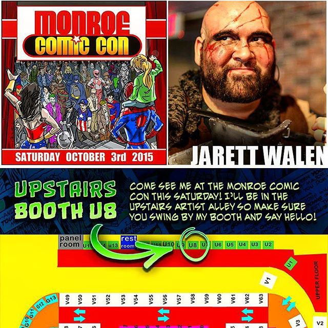 Watch the Photo by thejarett with the username @thejarett, posted on September 29, 2015 and the text says 'Come see me this Saturday at Monroe Comic Con, booth U8 in the upstairs artist alley! I&rsquo;ll have lots of art and prints for sale, Marvel licensed sketch cards by me, and I&rsquo;ll be doing live commissions during the show! Mention this ad for 10%..'