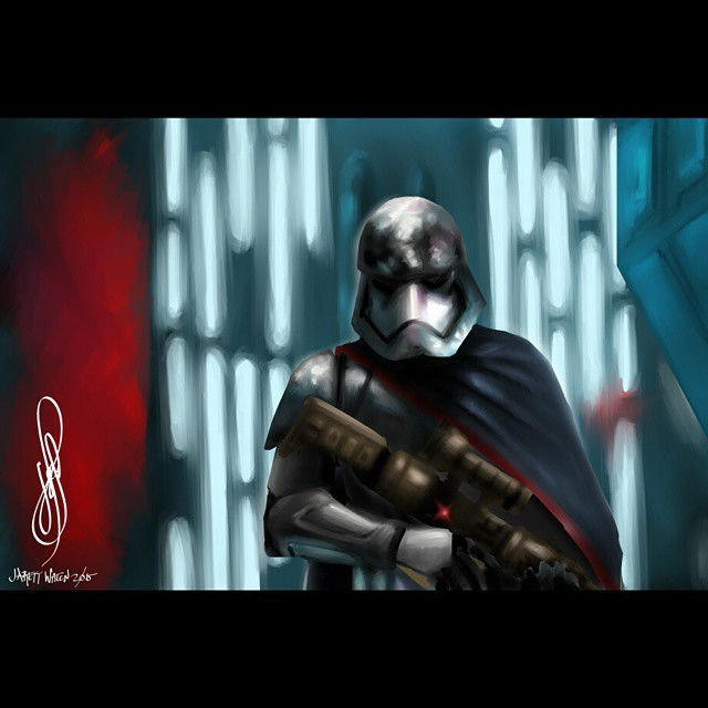 Photo by thejarett with the username @thejarett,  April 23, 2015 at 4:10 PM and the text says 'The chrome trooper is complete! #art #drawing #starwars #theforceawakens #swtfa #chrometrooper #captainphasma #phasma #starwars  #art  #swtfa  #chrometrooper  #theforceawakens  #phasma  #drawing  #captainphasma'