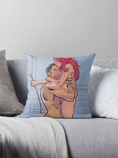 Photo by Dirk Hooper with the username @DirkHooper, who is a verified user,  October 15, 2024 at 5:34 PM and the text says 'This postivie FemDom piece, titled "Consolidation" is now available on my Redbubble store, on prints, tees, and stuff like bags and even pillows!

https://www.redbubble.com/shop/ap/165580331?ref=studio-promote'