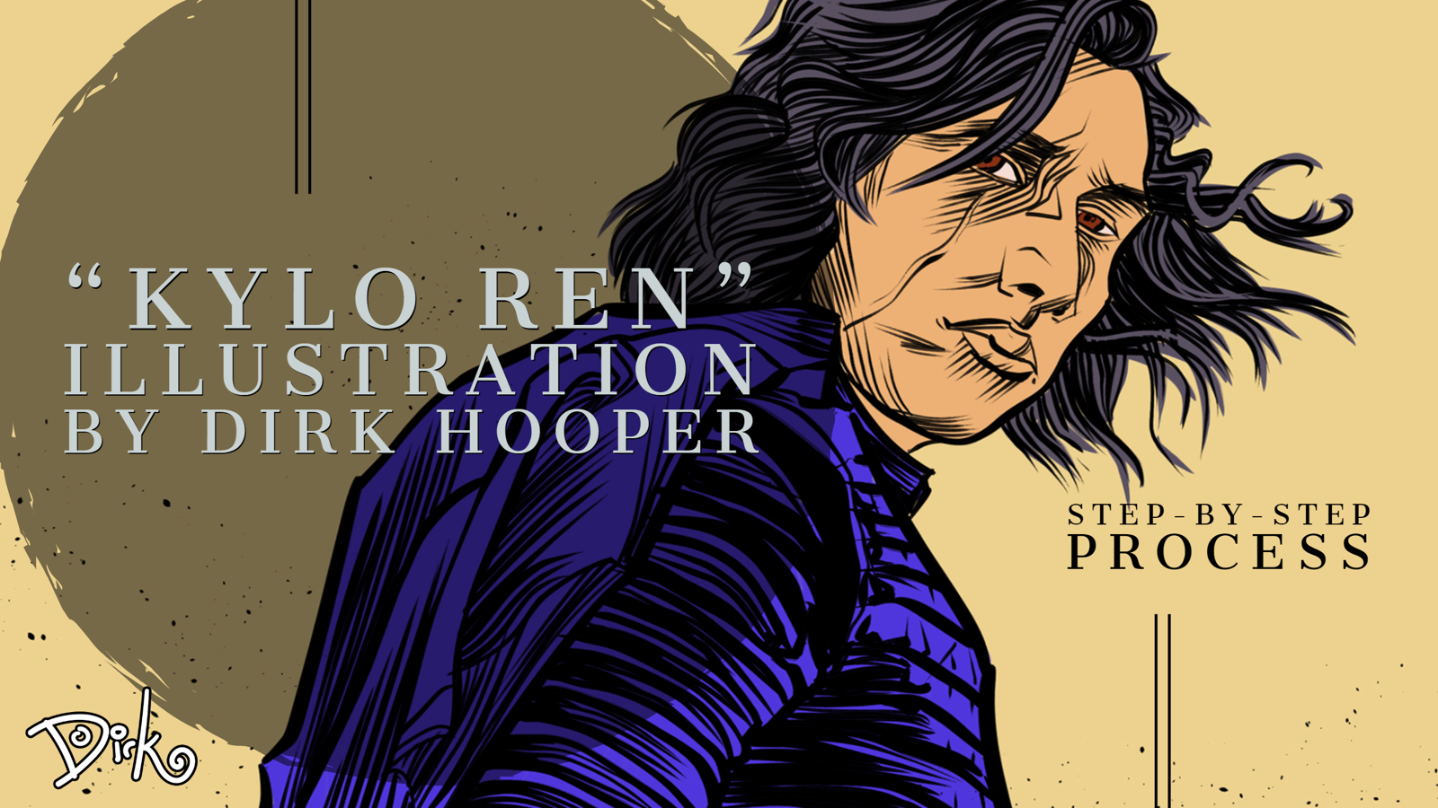 Photo by Dirk Hooper with the username @DirkHooper, who is a verified user,  July 31, 2019 at 8:21 PM and the text says '"Kylo Ren" Artwork and Complete Step-By-Step Process | Dirk Hooper Fetish Photographer & Art Works

https://buff.ly/2YAMTM0

#kyloren #starwars #comicart

Please visit and share!'