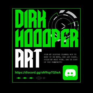 Photo by Dirk Hooper with the username @DirkHooper, who is a verified user,  September 8, 2024 at 8:23 PM and the text says 'Join my Dirk Hooper Art Discord channel!

https://discord.gg/sM9spTQ5eA

If you want to keep up with the work I'm doing, see art before anyone else, help guide my next work, and interact with my community then join now... it's free!'