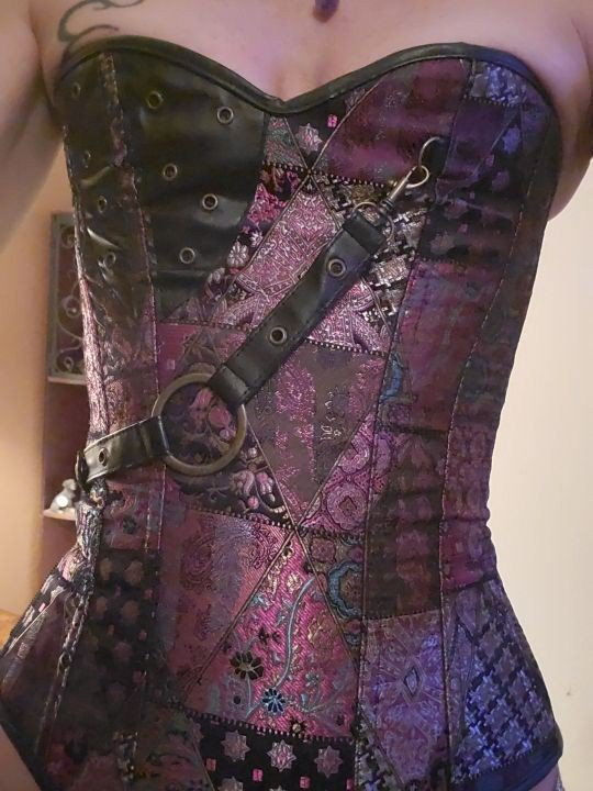 Photo by DirtyHeavenlyAngel with the username @DirtyHeavenlyAngel, who is a verified user,  March 21, 2021 at 4:12 AM. The post is about the topic Small Boobs and the text says 'learning to tie myself into a corset'