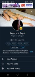 Photo by DirtyHeavenlyAngel with the username @DirtyHeavenlyAngel, who is a verified user,  April 19, 2023 at 2:06 PM. The post is about the topic Kik chats and the text says 'trying to reactivate my Sharesome.  Been gone too long'