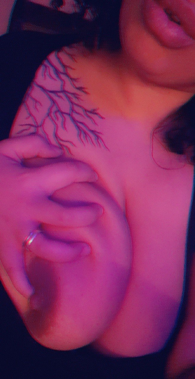 Photo by DeadlyNightshade105 with the username @DeadlyNightshade105, who is a star user,  February 18, 2020 at 12:31 AM and the text says 'Love to have my breasts grabbed and roughed up, they are so full of milk now too. 😋'