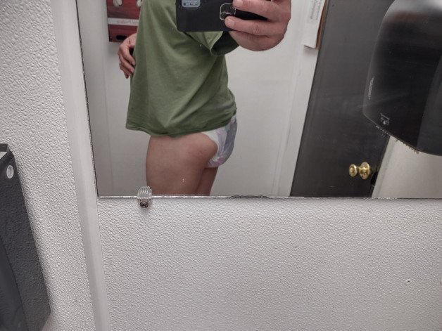 Photo by Sissy Arlene with the username @SissyWants,  March 31, 2021 at 3:37 PM. The post is about the topic "Little" Sissy. and the text says 'I had to change my diaper in a disgusting men's room'
