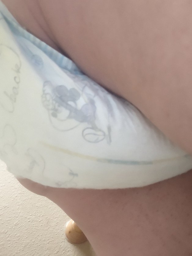 Photo by Sissy Arlene with the username @SissyWants,  July 12, 2021 at 9:01 PM. The post is about the topic Sissy loves diapers too. and the text says 'Wet, Wetter, and Oops, Sissy's diapy leaked'